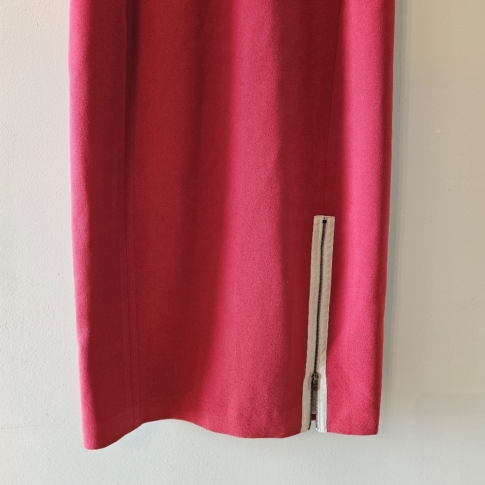 Judith & Charles Women's Professional Midi Cocktail Colorblock Red Dress Sz 0. - Picture 11 of 16